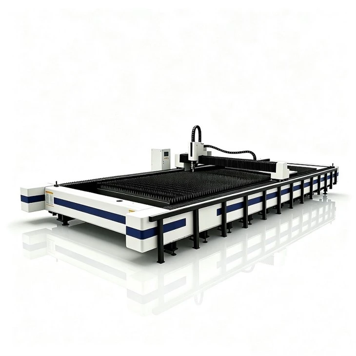 High Power Ground Rail Fiber Laser Cutting Machine For Metal